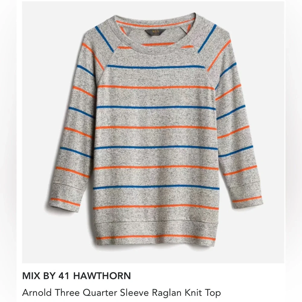 3/4 Sleeve Raglan Sleeve Top - Picture 1 of 4